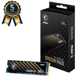 MSI SPATIUM M450 500GB PCIe 4 0 NVMe M 2 Internal Gaming SSD